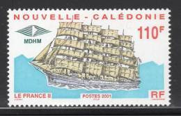 Nouvelle Calédonie - N°839 ** (2001) Grand Voilier - Unused Stamps