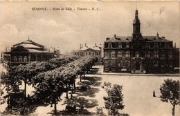 CPA ROANNE Hotel De Ville-Théatre (338770) - Roanne