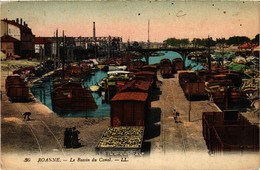 CPA ROANNE Le Bassin Du Canal (339155) - Roanne