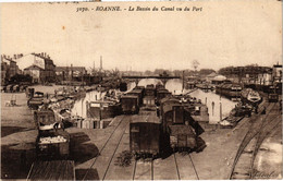 CPA ROANNE Le Bassin Du Canal Vu Du Port (339162) - Roanne