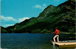 New Hampshire Franconia Notch Fishing On Profile Lake - White Mountains