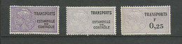 France  Fiscaux Transports  N°9A  ; 12A Et 13A    Neufs * *  B/TB     Voir Scans Soldé ! ! ! - Timbres