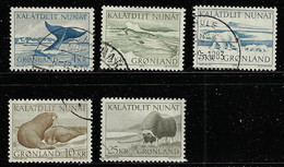 GREENLAND 1969-1976 SCOTT 71-75 USED - Usados