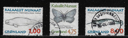 GREENLAND 1996-97 SCOTT 305,317,322 USED - Gebruikt