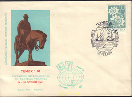 578386 MNH ARGENTINA 1960 TEMPEX 61.EXPOSICION FILATELICA TEMATICA - Used Stamps