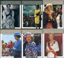 80528 MNH NUEVA ZELANDA 2001 75 ANIVERSARIO DE LA REINA ISABEL II - Variétés Et Curiosités