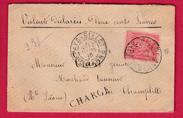 N°98 FAYS BILLOT HAUTE MARNE LETTRE CHARGE POUR CHAMPLITTE 1895 COVER - 1877-1920: Semi Modern Period