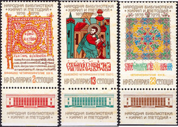 170513 MNH BULGARIA 1978 CENTENARIO DE LA BIBLIOTECA NACIONAL CIRILO Y METODIO - Altri & Non Classificati