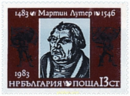 118414 MNH BULGARIA 1983 500 ANIVERSARIO DEL NACIMIENTO DE MARTIN LUTERO - Altri & Non Classificati