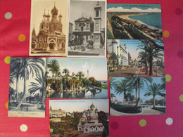 Lot De 8 Cartes Postales. Alpes Maritimes. 06. Nice Promenade Anglais églisse Russe Hôtel Impérial Palmier Havrais - Konvolute, Lots, Sammlungen