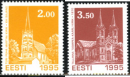 165029 MNH ESTONIA 1995 NAVIDAD. IGLESIAS - Altri & Non Classificati