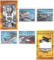 571966 MNH CONGO. República Democrática 2001 HISTORIA DE LA AVIACION - Used