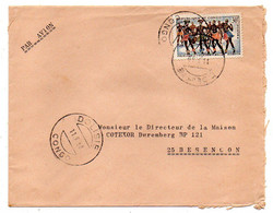 Congo -1968 -Lettre De DOLOSIE  Pour Besançon-25  ( France)..tp Ballet Diaboua Seul Sur Lettre...à Saisir - Verzamelingen