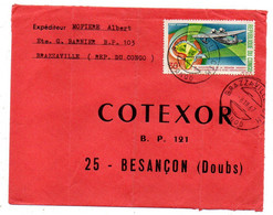 Congo -1967 -Lettre De BRAZZAVILLE CTM  Pour Besançon-25-France-tp 30ans Aéropostale Liaison..seul Sur Lettre...à Saisir - Collezioni