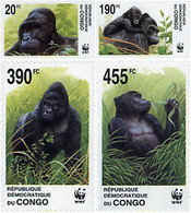 117252 MNH CONGO. República Democrática 2002 WWF. GORILA DE MONTAÑA - Gebraucht