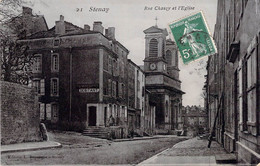 CPA France - Meuse - Stenay - Rue Chanzy Et L'Eglise - Editeur L. Duparque - Oblitérée 8 Juin 1908 Meuse - Stenay
