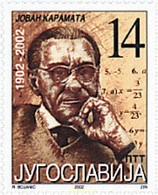 89382 MNH YUGOSLAVIA 2002 CENTENARIO DEL NACIMIENTO DE JOVAN KARAMATA - Used Stamps