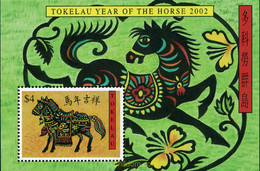 98167 MNH TOKELAU 2002 AÑO LUNAR CHINO - AÑO DEL CABALLO - EXPOSICION FILATELICA INTERNACIONAL - STAMPEX-2002 - Tokelau