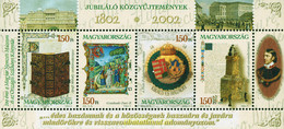 100121 MNH HUNGRIA 2002 2 CENTENARIO DE LA BIBLIOTECA SZCEHENYI Y DEL MUSEO NACIONAL - Gebruikt