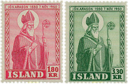 101111 MNH ISLANDIA 1950 4 CENTENARIO DE LA MUERTE DE JON ARANSON - Collections, Lots & Séries