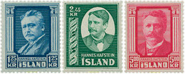 101118 MNH ISLANDIA 1954 EN HONOR A HANNES HAFSTEIN - Colecciones & Series