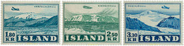 101114 MNH ISLANDIA 1952 AVIONES Y GLACIARES - Lots & Serien