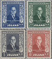 652108 HINGED ISLANDIA 1952 71 ANIVERSARIO DEL PRESIDENTE SVEIN BJORNSSON - Lots & Serien