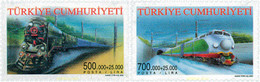 101940 MNH TURQUIA 2002 TRENES - Lots & Serien