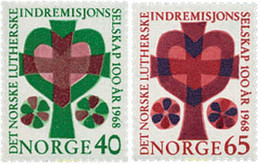 102067 MNH NORUEGA 1968 CENTENARIO DE LA SCIEDAD LUTERANA DE LAS MISIONES - Altri & Non Classificati