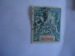 GUIANA   FRANCE  COLONIES USED  STAMPS  25C - Autres & Non Classés