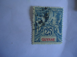 GUIANA   FRANCE  COLONIES USED  STAMPS  25C - Other & Unclassified