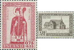 367087 MNH ISLANDIA 1956 9 CENTENARIO DE LA CONGREGACIÓN DEL OBISPO ISLEIFUR Y DEL OBISPADO DE SKALHOLT - Collections, Lots & Series
