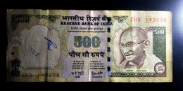 A7  INDE   BILLETS DU MONDE       INDIA   BANKNOTES  500  RUPEES  2008 - Inde