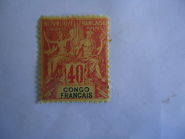 CONGO   FRANCE  COLONIES MLN STAMPS 40C - Autres & Non Classés