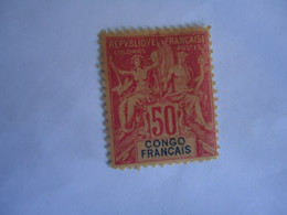 CONGO   FRANCE  COLONIES MLN STAMPS 50C - Other & Unclassified
