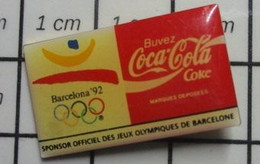 810i Pin's Pins / Rare Et De Belle Qualité / JEUX OLYMPIQUES / BARCELONA 92 COCA-COLA BOISSON OFFICIELLE - Jeux Olympiques