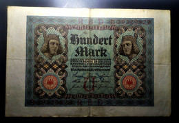 A7  ALLEMAGNE   BILLETS DU MONDE     GERMANY  BANKNOTES  100  MARK 1920 - Collections