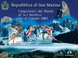 114640 MNH SAN MARINO 2003 CAMPEONATO DEL MUNDO DE ESQUI - Usati