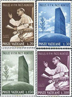 116248 MNH VATICANO 1965 VISITA DE SS EL PAPA PABLO VI A LA ONU - Used Stamps
