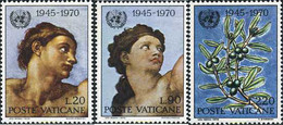 116388 MNH VATICANO 1970 25 ANIVERSARIO DE LAS NACIONES UNIDAS - Oblitérés