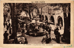 CPA La Coté D'Azur GRASSE La Place Aux Aires - Le Marche (617404) - Grasse