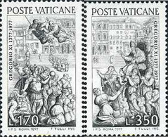 116579 MNH VATICANO 1977 6 CENTENARIO DEL REGRESO DEL PAPA GREGORIO XI DE AVIGNON A ROMA - Used Stamps