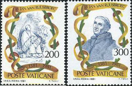 116913 MNH VATICANO 1981 6 CENTENARIO DE LA MUERTE DEL BEATO JAN VAN RUUSBROEC - Used Stamps