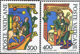 116898 MNH VATICANO 1980 7 CENTENARIO DE LA MUERTE DE SAN ALBERTO EL GRANDE - Used Stamps