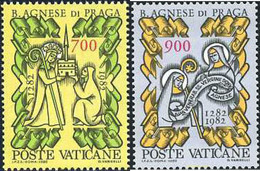 116916 MNH VATICANO 1982 7 CENTENARIO DE LA MUERTE DEL BEATO AGNES DE PRAGA - Used Stamps