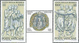 116917 MNH VATICANO 1982 5 CENTENARIO DE LA MUERTE DEL ESCULTOR LUCA DELLA ROBBIA - Oblitérés