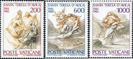 116918 MNH VATICANO 1982 4 CENTENARIO DE LA MUERTE DE SANTA TERESA DE AVILA - Used Stamps