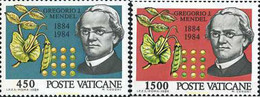 116928 MNH VATICANO 1984 CENTENARIO DE LA MUERTE DEL ABAD GREGOR J. MENDEL - Used Stamps