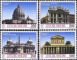 234273 MNH VATICANO 1993 TESOROS ARTISTICOS DE LA CIUDAD DEL VATICANO. EDIFICIOS RELIGIOSOS - Used Stamps