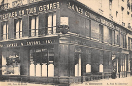 CPA 75 PARIS 2e O.BOISSON 1 RUE SAINT SAUVEUR MAGASIN 181 RUE SAINT DENIS LAINES COTONS - Paris (02)